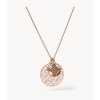 Womans Necklace FOSSIL Duo Signature Rose Gold-Tone Stainless Steel