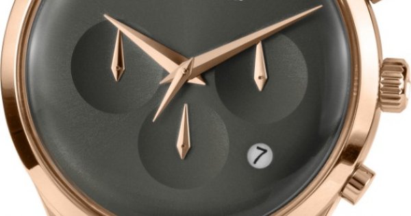 Unisex Classic Chronograph 1 - Leather Grey LEMANS Retro JACQUES Watch -2067E Strap