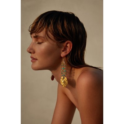 Woman's Earrings Katerina Makriyianni Mermaid Tail Silver/Gold K16.E9.T.S