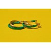 Γυναικεία Σκουλαρίκια Katerina Makriyianni Mini Kyma Hoops Green 24K Επιχρυσωμένος Μπρούτζος και Ασήμι Πράσινο Μετάξι K23.E3.S.EGR