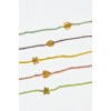 Woman's Necklace Katerina Makriyianni Knitties Star 24K Gold Plated Bronze And Silver Yellow Cord K22.N3.S.Y