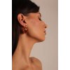 Woman's Earrings Katerina Makriyianni Sparkle Hoops Light Orange 24K Gold Plated Silk K17.E1.L.O