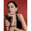 Woman's Earrings Katerina Makriyianni Gold Drop Black Gold Plated Bronze Black Silk  K22.E4.BL