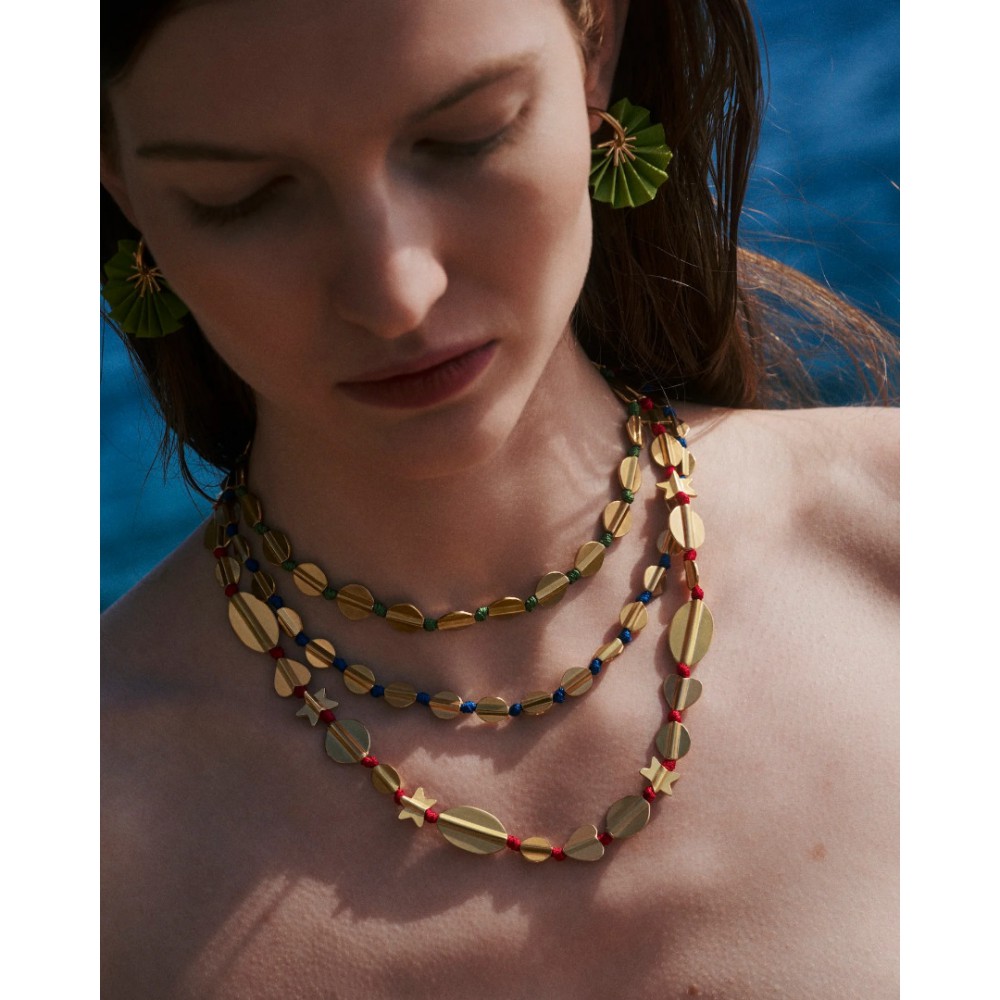 Γυναικεία Σκουλαρίκια Katerina Makriyianni Sparkle Hoops 24K Επιχρυσωμένος Μπρούτζος Lime Πράσινο Μετάξι K17.E1.LM