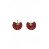 Woman's Earrings Katerina Makriyianni Sparkle Hoops Chestnut 24K Gold Plated Bronze Silk K17.E1.CH