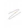 Γυναικείο Κολιέ Katerina Makriyianni Knitties Coin 24K Επιχρυσωμένος Μπρούτζος και Ασήμι Μωβ Κορδόνι K22.N3.C.P