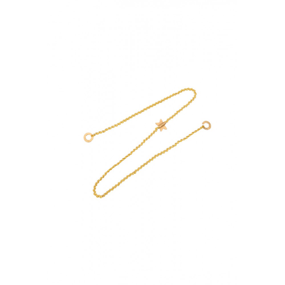 Woman's Necklace Katerina Makriyianni Knitties Star 24K Gold Plated Bronze And Silver Yellow Cord K22.N3.S.Y