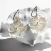 Γυναικεία Σκουλαρίκια KATERINA PSOMA Antheia Mini White Flower Επιχρυσωμένος Ορείχαλκος Λευκό Φίλντισι SS23E07WHM