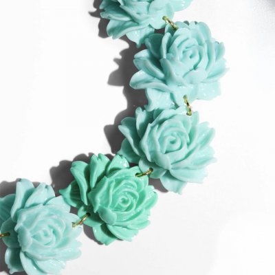 Γυναικείο Κολιέ KATERINA PSOMA Rose Turquoise Short Επιχρυσωμένος Ορείχαλκος Σκαλισμενο Ακρυλικό SS25AE07TQ Γυναικείο Κολιέ KATERINA PSOMA Rose Turquoise Short Επιχρυσωμένος Ορείχαλκος Σκαλισμενο Ακρυλικό SS25AE07TQ
