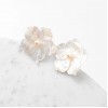 Women's Earrings KATERINA PSOMA Antheia White Flower Earrings Gold Plated Brass Mother Of Pearl SS23E07WH