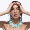 Γυναικείο Κολιέ KATERINA PSOMA Rose Turquoise Short Επιχρυσωμένος Ορείχαλκος Σκαλισμενο Ακρυλικό SS25AE07TQ Γυναικείο Κολιέ KATERINA PSOMA Rose Turquoise Short Επιχρυσωμένος Ορείχαλκος Σκαλισμενο Ακρυλικό SS25AE07TQ