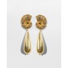 Γυναικεία Σκουλαρίκια KATERINA PSOMA Calypso Shell Dangles Επιχρυσωμένος Ορείχαλκος Κρύσταλοι SSE2601