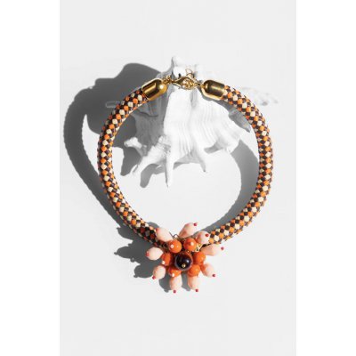 Γυναικείο Κολιέ KATERINA PSOMA Marigold Short Orange Λουλούδι Επιχρυσωμένος Ορείχαλκος Πορτοκαλί Κρύσταλλοι Χάντρες SSN2501OR Γυναικείο Κολιέ KATERINA PSOMA Marigold Short Orange Λουλούδι Επιχρυσωμένος Ορείχαλκος Πορτοκαλί Κρύσταλλοι Χάντρες SSN2501OR