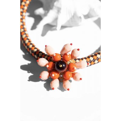 Γυναικείο Κολιέ KATERINA PSOMA Marigold Short Orange Λουλούδι Επιχρυσωμένος Ορείχαλκος Πορτοκαλί Κρύσταλλοι Χάντρες SSN2501OR Γυναικείο Κολιέ KATERINA PSOMA Marigold Short Orange Λουλούδι Επιχρυσωμένος Ορείχαλκος Πορτοκαλί Κρύσταλλοι Χάντρες SSN2501OR