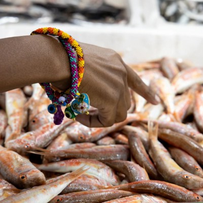 Woman's Bracelet Katerina Psoma Daphne Set of Miyuki Gold Plated Brass Glass Beads Resin SSB2606OR