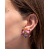 Γυναικεία Σκουλαρίκια KATERINA PSOMA Murano Studs Επιχρυσωμένος Ορείχαλκος Κόκκινο Murano Πολύχρωμοι Κρύσταλλοι SS24E01RD