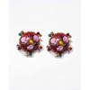 Γυναικεία Σκουλαρίκια KATERINA PSOMA Murano Studs Επιχρυσωμένος Ορείχαλκος Κόκκινο Murano Πολύχρωμοι Κρύσταλλοι SS24E01RD