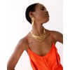 Γυναικεία Σκουλαρίκια KATERINA PSOMA Calypso Shell Dangles Επιχρυσωμένος Ορείχαλκος Κρύσταλοι SSE2601