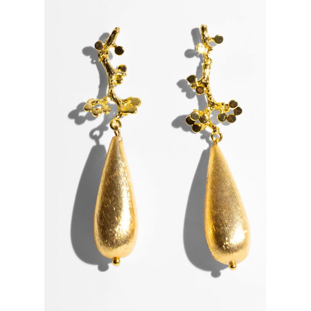 Women's Earrings KATERINA PSOMA Aurelia Drops Gold Plated Brass FWE2613
