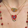 Γυναικείο Κολιέ KATERINA PSOMA Dark Yellow Evil Eye Heart Επιχρυσωμένος Ορείχαλκος Κίτρινο Σμάλτο Κρύσταλλοι EVN02MS Γυναικείο Κολιέ KATERINA PSOMA Dark Yellow Evil Eye Heart Επιχρυσωμένος Ορείχαλκος Κίτρινο Σμάλτο Κρύσταλλοι EVN02MS