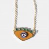 Γυναικείο Κολιέ KATERINA PSOMA Dark Yellow Evil Eye Heart Επιχρυσωμένος Ορείχαλκος Κίτρινο Σμάλτο Κρύσταλλοι EVN02MS Γυναικείο Κολιέ KATERINA PSOMA Dark Yellow Evil Eye Heart Επιχρυσωμένος Ορείχαλκος Κίτρινο Σμάλτο Κρύσταλλοι EVN02MS