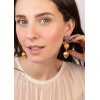 Women's Earrings KATERINA PSOMA Amore Orange Stud Dangle Gold Plated Brass Orange Crystals FWE2609OR