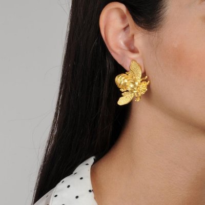 Woman's Earrings KATERINA PSOMA Bee Metal Clip Earrings