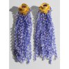 Γυναικεία Σκουλαρίκια KATERINA PSOMA Beaded Clips Επιχρυσωμένος Ορείχαλκος Βιολετί Χάντρες FWE2602VL