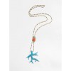 Γυναικείο Κολιέ KATERINA PSOMA Turquoise Murano Coral Pendand Επιχρυσωμένος Ορείχαλκος Τιρκουάζ Γυαλί Murano SSN2626TQ