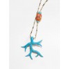 Γυναικείο Κολιέ KATERINA PSOMA Turquoise Murano Coral Pendand Επιχρυσωμένος Ορείχαλκος Τιρκουάζ Γυαλί Murano SSN2626TQ