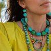 Woman's Necklace KATERINA PSOMA Nuwa Chain with Turquoise Beads