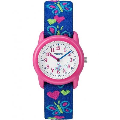 TIMEX Time Machines Butterflies And Hearts Fabric Kids Watch T89001