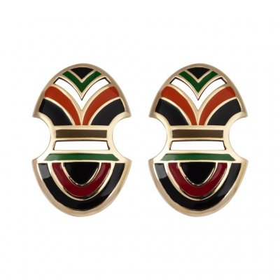 Woman's Earrings MARIA KAPRILI AFRICA Large