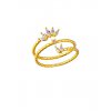 Γυναικείο Δαχτυλίδι Mya-Bay Magnolia Hoops 24K Επιχρυσωμένος Ορείχαλκος Ζιργκόν BA-386