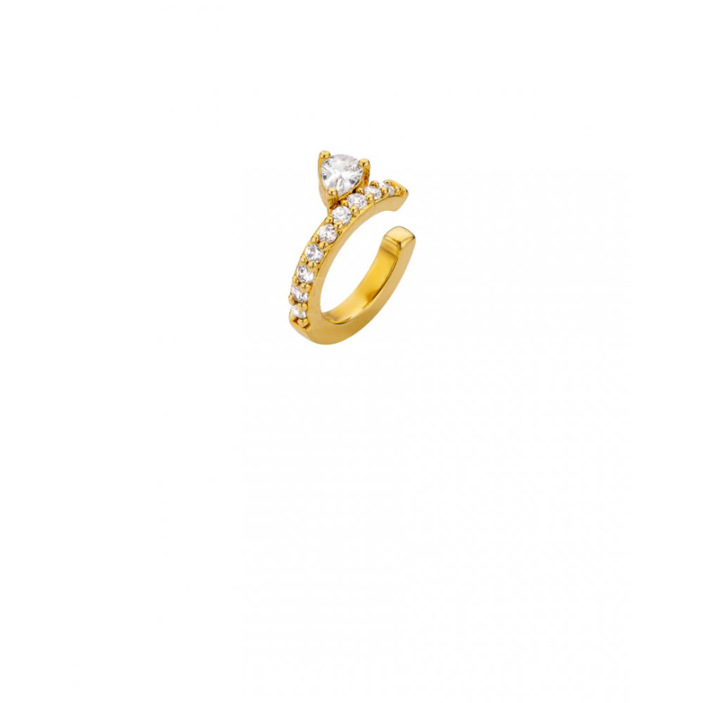 Γυναικείo Μονό Σκουλαρίκι Mya-Bay Precious Delhi Επιχρυσωμένος Ορείχαλκος Ζιργκόν EA-33