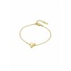 Woman's Bracelet Mya-Bay Hammered Heart Bracelet Gold Plated Brass BR-307