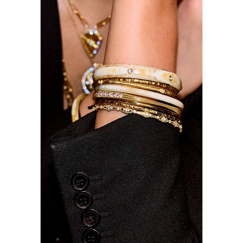 Γυναικείο Βραχιόλι Mya-Bay Ivory Naomi Bracelet Ιβουάρ Φυσικό Κέρατο Βούβαλου BR-346