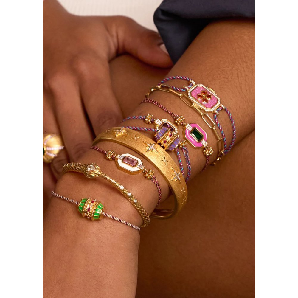 Woman's Bracelet Mya-Bay Hammered Heart Bracelet Gold Plated Brass BR-307