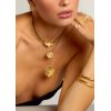 Γυναικείο Κολιέ Mya-Bay Eagle 24K Επιχρυσωμένος Ορείχαλκος Ζιργκόν Κορδόνι CO-239