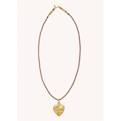 Woman's Necklace Mya-Bay Tendre Poison Gold Plated Brass Zirconia CO-266