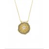Γυναικείο Κολιέ Mya-Bay White Heart Medaille 24K Επιχρυσωμένος Ορείχαλκος Ζιργκόν CO-298