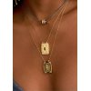 Woman's Necklace Mya-Bay Mystic Blue Twice Boheme Gold Plated Brass Multicolor Enamel Zirconia CO-352 Woman's Necklace Mya-Bay Mystic Blue Twice Boheme Gold Plated Brass Multicolor Enamel Zirconia CO-352