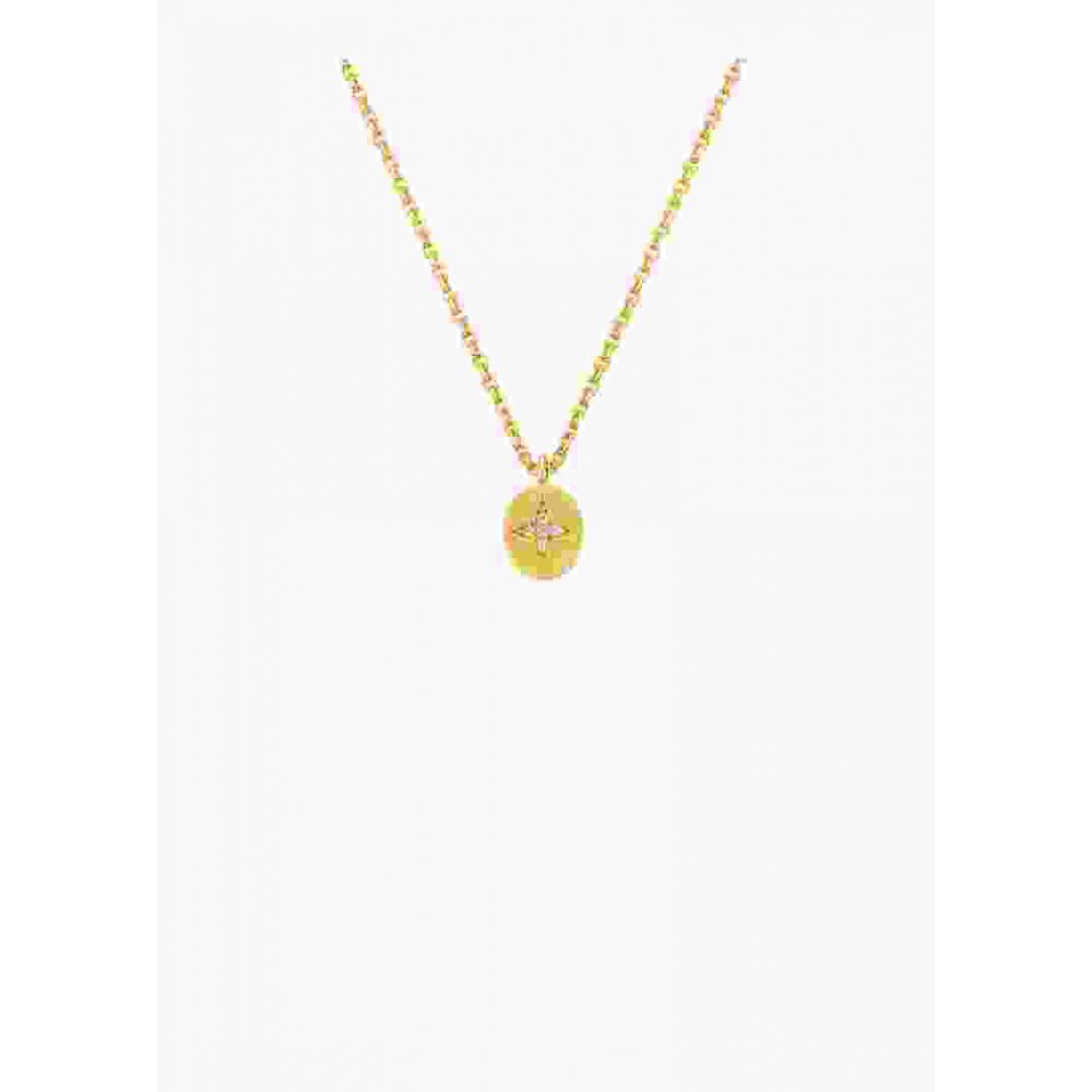 Γυναικείο Κολιέ Mya-Bay Star Lover 24Κ Επιχρυσωμένος Ορείχαλκος Ζιργκόν  CO-409