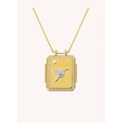 Γυναικείο Κολιέ Mya-Bay Colibri Boheme Επιχρυσωμένος Ορείχαλκος Ζιργκόν  CO-413