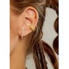 Γυναικείo Μονό Σκουλαρίκι Mya-Bay Jeanne Du Barry Hill Επιχρυσωμένος Ορείχαλκος Ζιργκόν EA-17