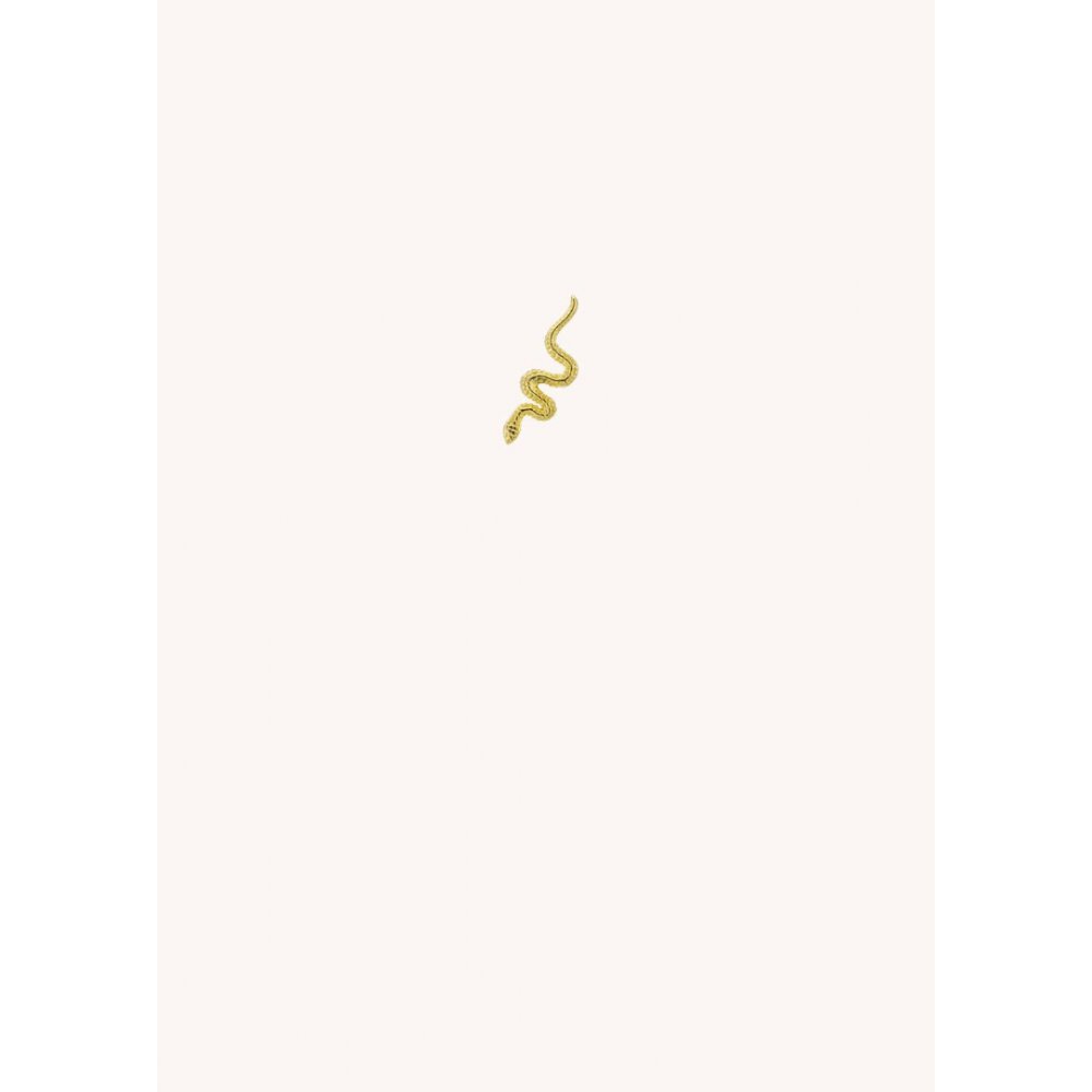 Woman's Single Earring Mya-Bay Serpiente Gold Plated Brass P-11