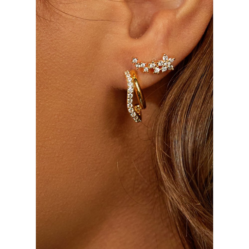 Γυναικείo Μονό Σκουλαρίκι Mya-Bay Little Heaven Επιχρυσωμένο Ασήμι 925 Ζιργκόν P-20