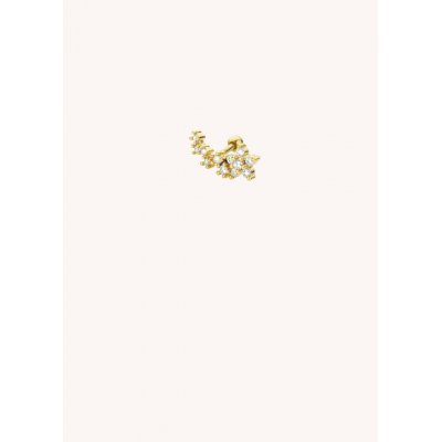  Γυναικείo Μονό Σκουλαρίκι Mya-Bay Little Heaven Επιχρυσωμένο Ασήμι 925 Ζιργκόν P-20