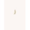 Γυναικείo Μονό Σκουλαρίκι Mya-Bay Little Leaf Επιχρυσωμένος Ορείχαλκος Ζιργκόν P-26