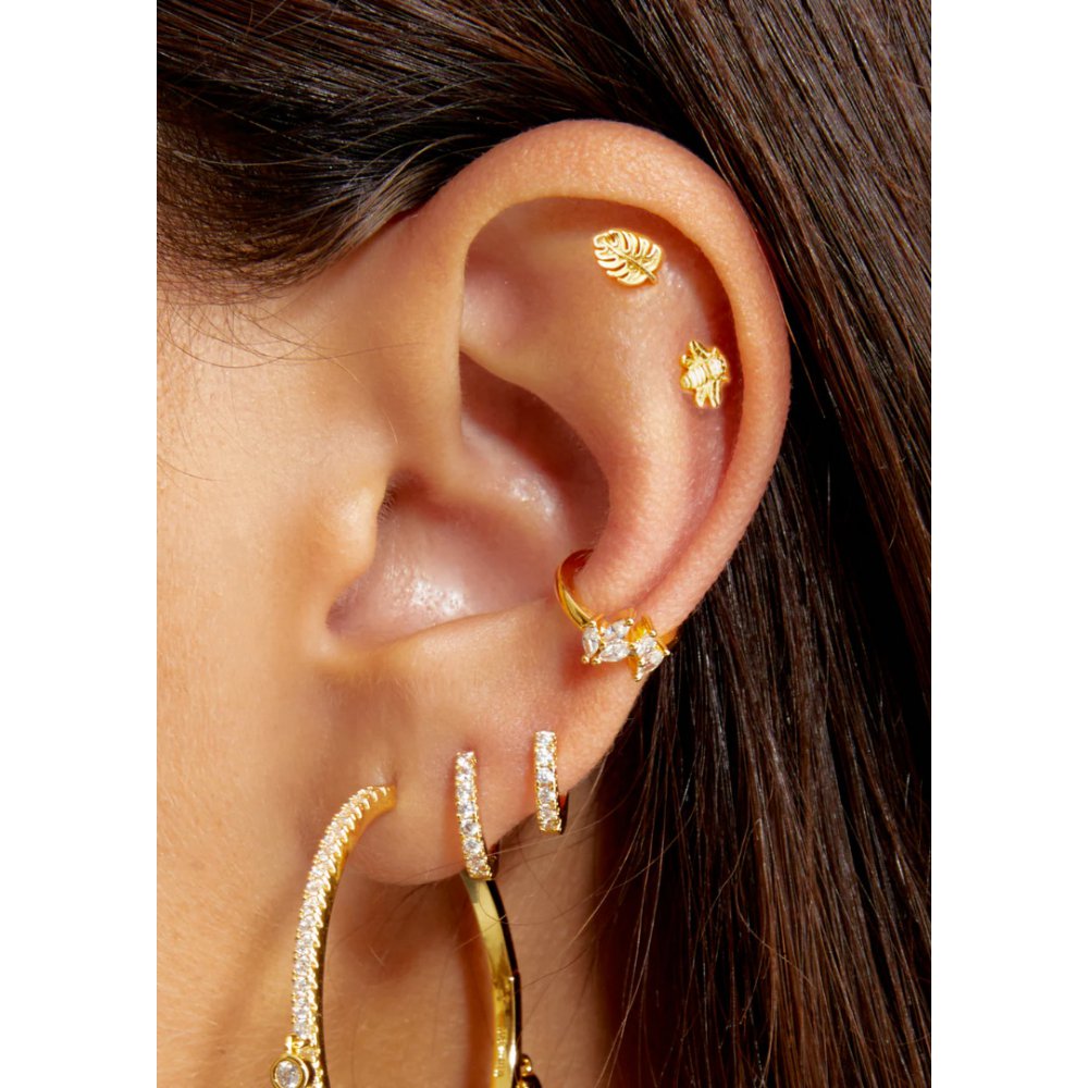 Γυναικείo Μονό Σκουλαρίκι Mya-Bay Bee  Επιχρυσωμένος Ορείχαλκος  P-68